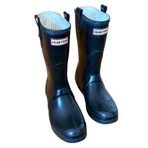 *EUC* Hunter Classic Short Black Rain Boots | Size 39 Women 8